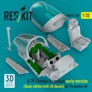 ResKit A-7E Corsair II early cockpit (Basic edition with 3D decals) for Trumpeter kit (3D Printed)
