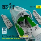 ResKit A-7E Corsair II late cockpit (Basic edition with 3D decals) for Trumpeter kit (3D Printed)
