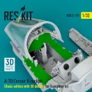 ResKit A-7D Corsair II cockpit (Basic edition with 3D decals) for Trumpeter kit (3D Printed)