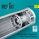 ResKit F-4 (B, C, D, N) Phantom II exhaust nozzles for Tamiya kit (3d Printed)