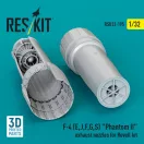 ResKit F-4 (E, J, F, G, S) Phantom II exhaust nozzles for Revell kit (3D Printed)