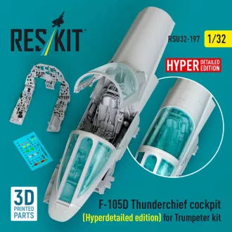   ResKit F-105D Thunderchief cockpit (Hyperdetailed edition) for Trumpeter kit (3D Printed)