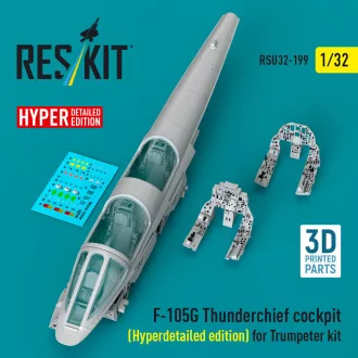   ResKit F-105G Thunderchief cockpit (Hyperdetailed edition) for Trumpeter kit (3D Printed)