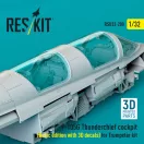 ResKit F-105G Thunderchief cockpit (Basic edition with 3D decals) for Trumpeter kit (3D Printed)