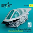 ResKit F-105G Thunderchief cockpit (Basic edition with 3D decals) for Trumpeter kit (3D Printed)