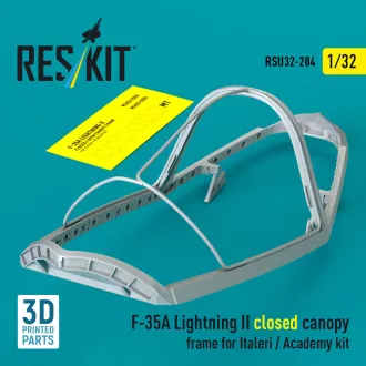   ResKit F-35A Lightning II closed canopy frame for Italeri / Academy kit (3D Printed)