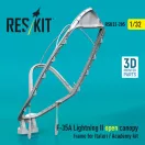 ResKit F-35A Lightning II open canopy frame for Italeri / Academy kit (3D Printed)