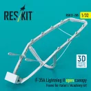 ResKit F-35A Lightning II open canopy frame for Italeri / Academy kit (3D Printed)
