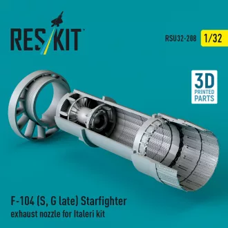   ResKit F-104 (S, G late) Starfighter exhaust nozzle for Italeri kit (3D Printed)