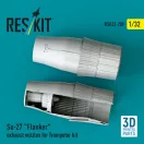 ResKit Su-27 Flanker exhaust nozzles for Trumpeter kit (3D Printed)
