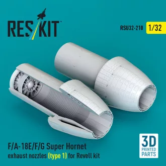   ResKit F/A-18E/F/G Super Hornet exhaust nozzles (type 1) for Revell kit (3D Printed)