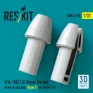 ResKit F/A-18E/F/G Super Hornet exhaust nozzles (type 1) for Revell kit (3D Printed)