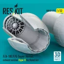 ResKit F/A-18E/F/G Super Hornet exhaust nozzles (type 2) for Revell kit (3D Printed)