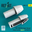 ResKit F/A-18E/F/G Super Hornet exhaust nozzles (type 2) for Revell kit (3D Printed)