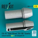 ResKit F/A-18 Super Hornet/EA-18G Growler exhaust nozzles type 1 for Trumpeter kit (3D Printed)