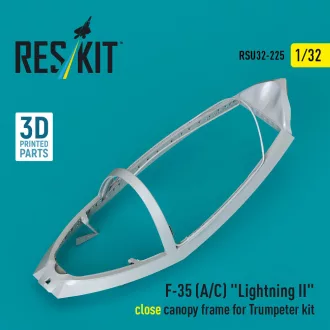   ResKit F-35 (A/C) Lightning II close canopy frame for Trumpeter kit (3D Printed)