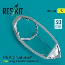 ResKit F-35 (A/C) Lightning II close canopy frame for Trumpeter kit (3D Printed)