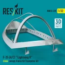 ResKit F-35 (A/C) Lightning II close canopy frame for Trumpeter kit (3D Printed)