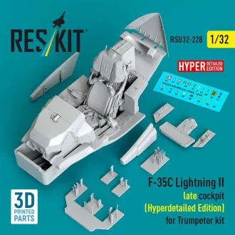   ResKit F-35C Lightning II late cockpit (Hyperdetailed Edition) for Trumpeter kit (3D Printed)