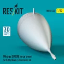 ResKit Mirage 2000B nose cone for Kitty Hawk / Zimimodel kit (3D Printed)
