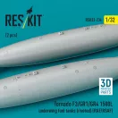 ResKit Tornado F3/GR1/GR4 1500L underwing fuel tanks (riveted) (RAF/RSAF) (2 pcs) (3D Printed)