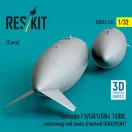 ResKit Tornado F3/GR1/GR4 1500L underwing fuel tanks (riveted) (RAF/RSAF) (2 pcs) (3D Printed)