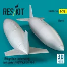 ResKit 150 gallon underwing fuel tanks (F-5E, F, N, F-20, AT-3) (2 pcs) (3D Printed)