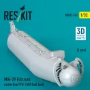 ResKit MiG-29 Fulcrum centerline PTB-1500 fuel tank (1 pcs) (3D Printed)