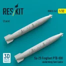 ResKit Su-25 Frogfoot PTB-800 underwing fuel tanks (2 pcs) (3D Printed)