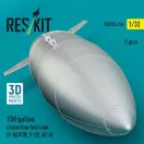 ResKit 150 gallon centerline fuel tank (F-5E/F/N, F-20, AT-3) (1 pcs) (3D Printed)