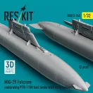 ResKit MiG-29 Fulcrum underwing PTB-1150 fuel tanks with wing pylons (2 pcs) (3D Printed)
