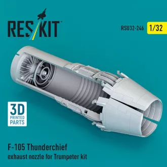   ResKit F-105 Thunderchief exhaust nozzle for Trumpeter kit (3D Printed)