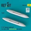 ResKit F-14 Tomcat external fuel tanks 1000l (early and late) with pylons (2pcs) (3D Printed)