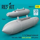ResKit F-14 Tomcat external fuel tanks 1000l (early and late) with pylons (2pcs) (3D Printed)