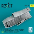 ResKit F-16 Fighting Falcon (F100-PW-229) open exhaust nozzle for Tamiya kit (3D Printed)