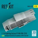 ResKit F-16 Fighting Falcon (F100-PW-229) open exhaust nozzle for Academy / AFV Club kit (3D Printed)