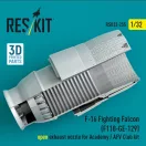 ResKit F-16 Fighting Falcon (F110-GE-129) open exhaust nozzle for Academy / AFV Club kit (3D Printed)