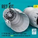 ResKit F?15I Ra'am, F?15K Slam Eagle late (F100-PW-229) open exhaust nozzles for Tamiya kit (3D Printed)