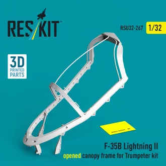   ResKit F-35B Lightning II opened canopy frame (3D Printed) for Trumpeter