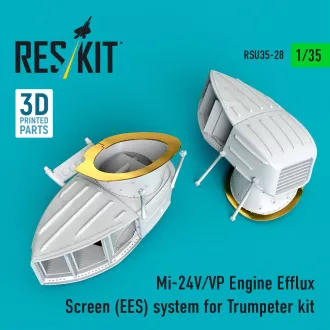   ResKit Mi-24 (V,VP) Engine Efflux Screen (EES) system for Trumpeter kit (3D Printed)