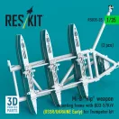 ResKit Mi-8 Hip weapon mounting frame with BD3-57KrV (USSR/UKRAINE Early) for Trumpeter kit (2 pcs) (3D Printed)