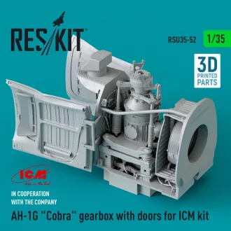   ResKit AH-1G Cobra gearbox with doors for ICM kit (3D Printed)