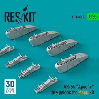 ResKit AH-64 Apache late pylons for Meng kit (3D Printed)