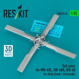   ResKit Tail rotor for MH-60L, UH-60A, HH-60 for Kitty Hawk / Zimimodel (3D Printed)