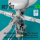 ResKit AH-64 Apache (A, D, E Early, AH Mk.I, DI Saraf) unfolded main rotor, early blades, MUMT, AN/APG-78 Longbow/ADSS for Takom/Snowman kit (3D Printed)