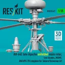 ResKit AH-64E late Apache unfolded main rotor, late blades, MUMT, AN/APG-78 Longbow for Takom/Snowman kit (3D Printed)