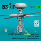 ResKit AH-64D late Apache unfolded main rotor, late blades, MUMT, AN/APG-78 Longbow for Takom/Snowman kit (3D Printed)