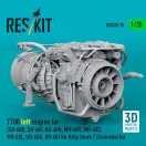 ResKit T700 left engine (SH-60B, SH-60F, HH-60H, MH-60R, MH-60S, MH-60L, UH-60A, HH-60) for Kitty Hawk / Zimimodel kit (3D Printed)