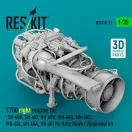 ResKit T700 right engine (SH-60B, SH-60F, HH-60H, MH-60R, MH-60S, MH-60L, UH-60A, HH-60) for Kitty Hawk / Zimimodel kit (3D Printed)