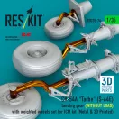ResKit CH-54A Tarhe(S-64E) landing gear (WITHOUT LOAD) with weighted wheels set for ICM kit (Metal & 3D Printed)